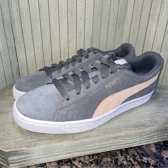 NWT Men’s Puma Suede Classic Castlerock Rose Sand Sneakers 8 - Picture 2 of 11
